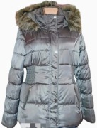 Srebrny Płaszcz Kurtka zimowa taliowana Orsay 38 (M)