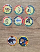 Tazo żetony vintage Star Foods zwierzęta flaga lata 90 retro 