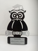 Pamiątka ukończenia szkoły - sowa metalowa