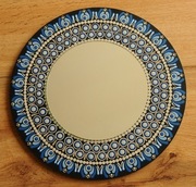 RĘCZNIE MALOWANE LUSTRO,RĘKODZIEŁO,MANDALA DOT ART
