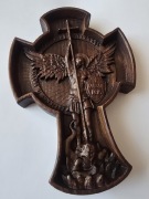 Grecka Ikona Prawosławna drewniana, na desce Archanioł Michał. Arcystrateg.