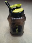 Bidon/Shaker #HR.LAB z uchwytem i ustnikiem – czarno-limonkowy