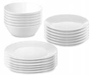 ZASTAWA STOŁOWA 18el. Serwis obiadowy zestaw naczyń talerze miski komplet