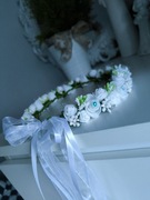 Nowy wianek komunijny na głowę do pierwszej komunii Świętej biały 