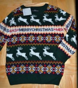 3* boys Świąteczny sweter Reniferki 7/8 lat_ 128 cm