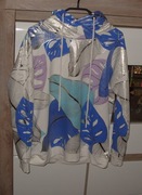 chabrowo biała bluza z kapturem w liście monster-MEGI- r. S/M