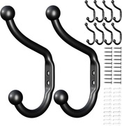 10x Wieszaki na ubrania, ścienny, klucze, kurtki, do przedpokoju, ręczniki