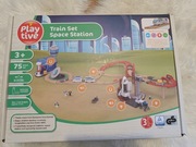 Kolejka drewniana tory stacja kosmiczna playtive