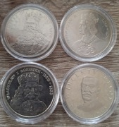 Zestaw monet 100 zł z PRL rok 1984 1985 1986 1987 Witos Poczet Królów 