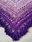 Chusta ażurowa  Pikotkowa Złośnica merino/akryl