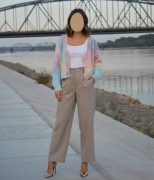 Sweter wielokolorowy dzianinowy