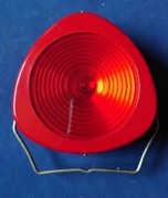 Artas stara unikatowa latarka designerska Czerwona