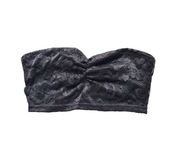 Czarny koronkowy top bandeau 34,XS New Look