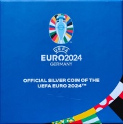 2024 Solomon Islands 10 $ FOOTBALL UEFA EURO Spherical 3 Oz Silver Coin