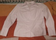 biała bluzka z wycięciem i  kołnierzykiem Roz.40  