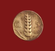 Moneta 5 centesimi 1922, Włochy