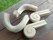 SKRĘT SKRĘTY DO SCHODÓW PORĘCZY BARIERKI ŁUKI  DREWNA DREWNIANE ELEMENTY