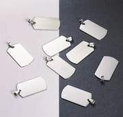 Zawieszka do kluczy ze stali nierdzewnej srebrny, dowolny grawer