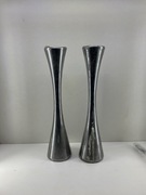 świeczniki design skandynawski metalowe, wysokosc ponad 20cm swietny stan