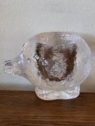 Szklany stojak na fajkę, zwierzątko, vintage