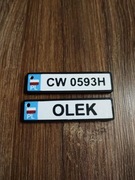 Personalizowany brelok tablica rejestracyjna