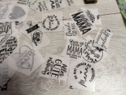 Zestaw naklejek Dzień Matki Mamy na talerz szkło dekoracyjne po niemiecku 