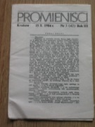 Promieniści nr 3(42) z 15 X 1984 2-gi drugi obieg bibuła Solidarność Kraków