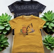 Zestaw dwie koszulki t-shirt bluzki 5.10.15. dla chłopca 100% bawełna 122