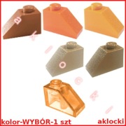 LEGO 3040 SKOS 2x1 jasny ciemny trans pomarańczowy Tan Dark Tan - 2 szt