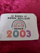 Kosmetyczka biała materiałowa płócienna do kosmetyków drobiazgów pędzli 