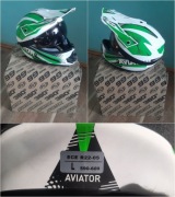 KASK ENDURO NA SKUTER CROSSOWY QUADA Z GOGLAMI AVIATOR ROZMIAR L