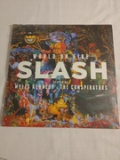 SLASH - World On Fire - limit kolorowe winyle BLUE / YELLOW
