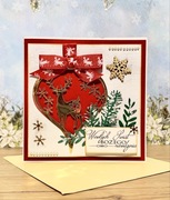 Kartka świąteczna ręcznie robiona z kopertą