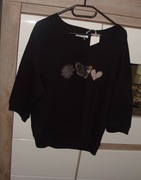 Bluzko Bluza rękaw 3/4 Kwiatek _Serce_ Motyl r. M/L