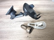 Uchwyt samochodowy elektryczny do telefonu z ładowarką indukcyjną 15W 