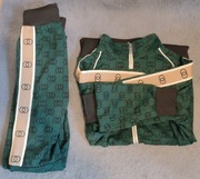 Komplet dresowy Ozonee zielony dres spodnie rozpinana bluza 