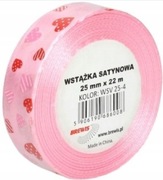 Wstążka taśma serduszka serduszkami 2.5cm x 1m