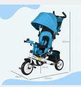 HOMCOM Trójkołowiec 6w1 z rączką do pchania rower biegowy 370-027V00BU