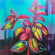 Kolorowy obraz na płótnie ręcznie malowany Kwiaty