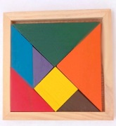 Drewniana układanka tangram 1 sztuka