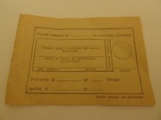 Dowód nadania przesyłki poleconej, druk, dokument Prl, rok 1977