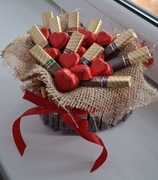 Bukiet słodyczy Merci torcik