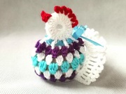 Ażurowa kurka szydełkowa - koszulka na jajko DUŻE 