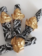 Pierścienie na serwetki złote aniołki 4 szt