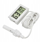 Higrometr Termometr Elektroniczny z sondą Biały
