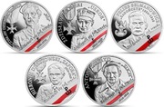 10 zł Żołnierze Niezłomni 5 monet srebrnych 14,14g, Ag 925