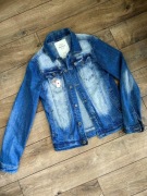 Dżinsowa kurtka House M unisex, festiwalowy styl 