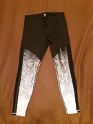 Czarno-białe legginsy sportowe H&M 38 M