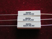 REZYSTOR  820R 5%5W ISKRA
