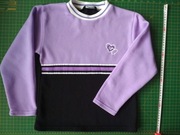 Bluza zimowa, fiolet i czarny 134-140